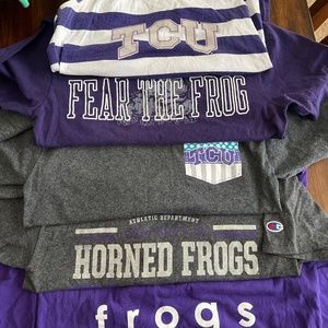 Assorted TCU T-Shirts + Tank top
